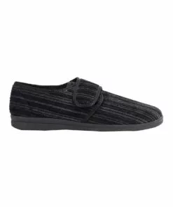 Grosby Thurston Black Slip-On Slipper