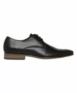 Blaq Callum Black Embossed Lace Up Shoe