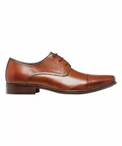 Julius Marlow Knock Toe Cap Brown Derby Lace Up Dress Shoe