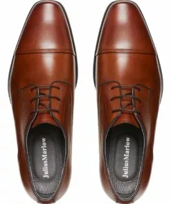 Julius Marlow Knock Toe Cap Brown Derby Lace Up Dress Shoe -Shoes Sales 538501690 3 720x928