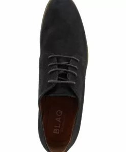 Blaq Nick Charcoal Perforated Suede Lace Up Derby Shoe -Shoes Sales 579837970 4 720x928