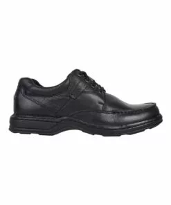Hush Puppies Randall II Leather Black Lace Up Shoe