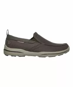 Skechers Harper Walton Khaki Slip On Casual Shoe
