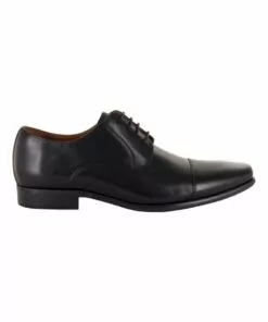 Florsheim Cross Leather Black Lace Up Dress Shoe
