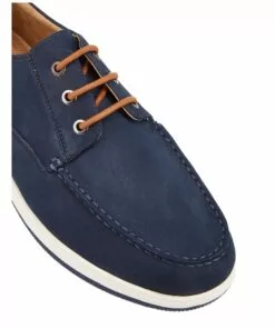 Hush Puppies Dusty Navy Nubuck Lace Up Boat Shoe -Shoes Sales 629846200 3 1 720x928