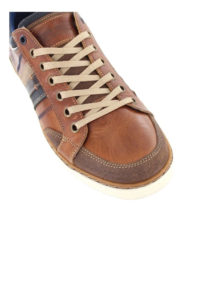 Wild Rhino Blake Leather Tan Lace-Up Casual Sneaker 3 Wild Rhino Blake Leather Tan Lace-Up Casual Sneaker - Image 3