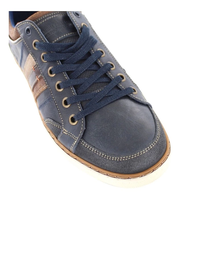 Wild Rhino Blake Leather Navy Lace-Up Casual Sneaker 3 Wild Rhino Blake Leather Navy Lace-Up Casual Sneaker - Image 3