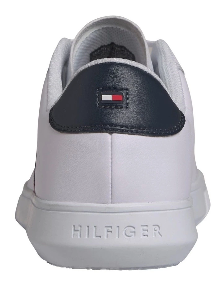 Tommy Hilfiger Essential Leather Cupsole White/Midnight Trainer Sneaker 2 Tommy Hilfiger Essential Leather Cupsole White/Midnight Trainer Sneaker - Image 2