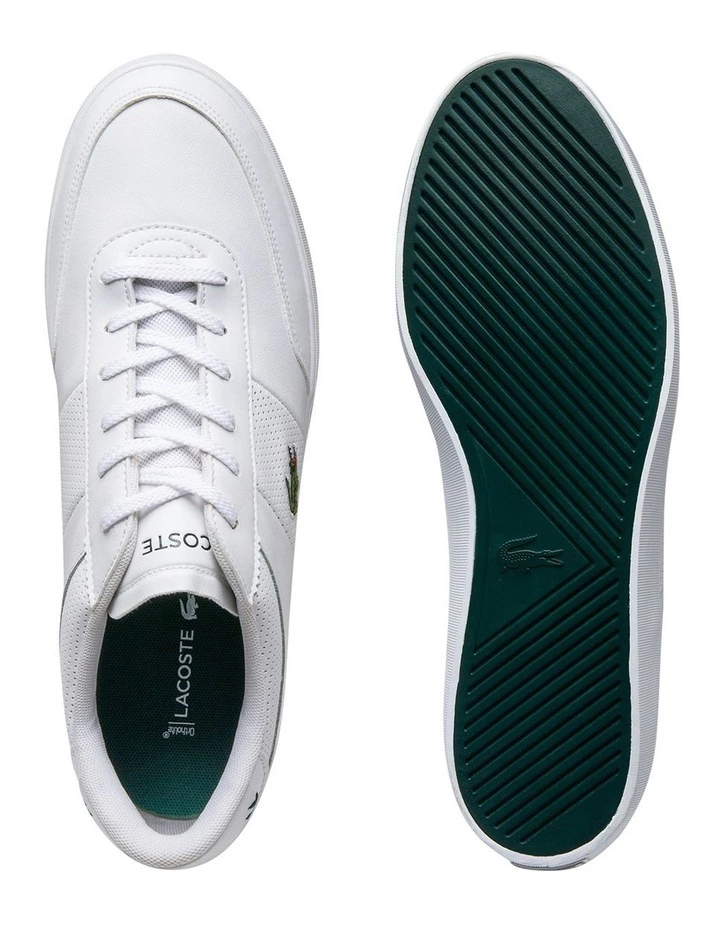 Lacoste Court-Master White Lace-Up Sneaker 4 Lacoste Court-Master White Lace-Up Sneaker - Image 4