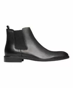 Aquila Delmar Black Leather Chelsea Boots