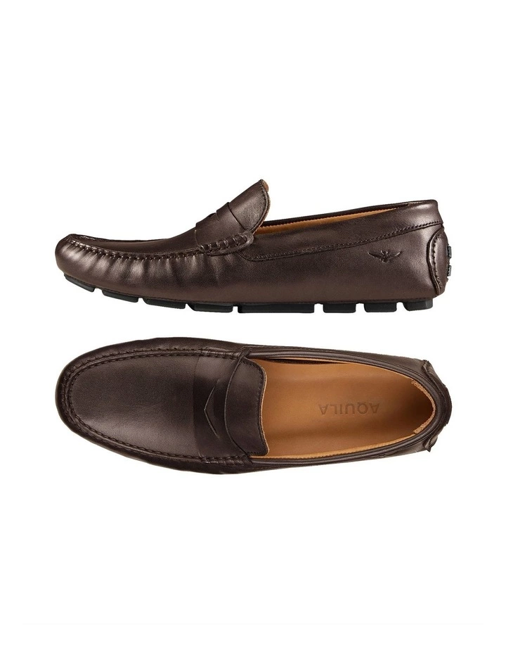 Aquila Connor Brown Leather Driving Shoes 2 Aquila Connor Brown Leather Driving Shoes - Image 2