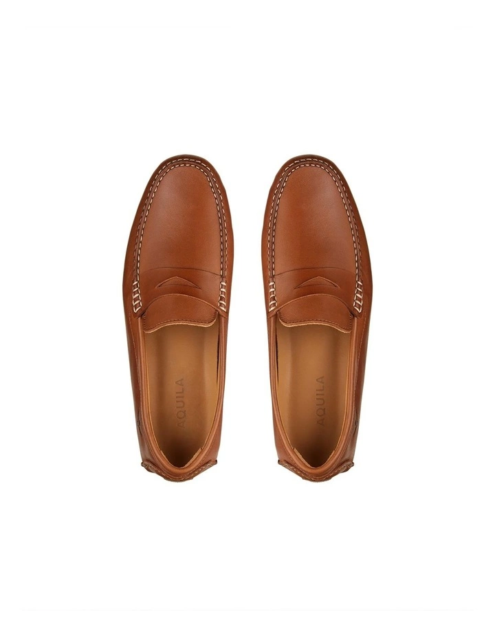 Aquila Connor Tan Leather Driving Shoes 3 Aquila Connor Tan Leather Driving Shoes - Image 3