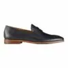 Aquila Fernando Black Leather Penny Loafers