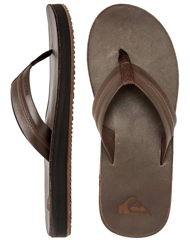 Quiksilver MENS CARVER NATURAL LEATHER SANDALS 1 Quiksilver MENS CARVER NATURAL LEATHER SANDALS