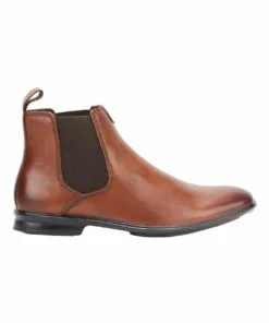 Hush Puppies Leather Tan Burnish Chelsea Boot