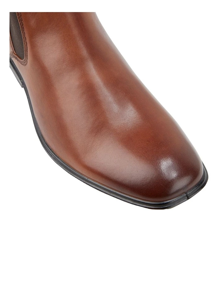 Hush Puppies Leather Tan Burnish Chelsea Boot 2 Hush Puppies Leather Tan Burnish Chelsea Boot - Image 2