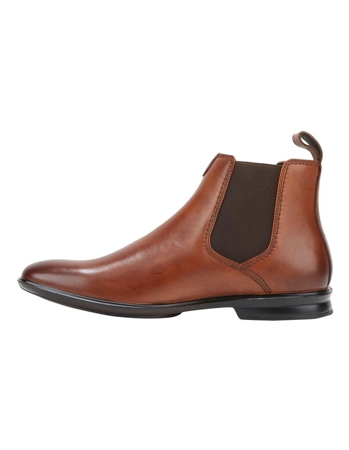 Hush Puppies Leather Tan Burnish Chelsea Boot 3 Hush Puppies Leather Tan Burnish Chelsea Boot - Image 3