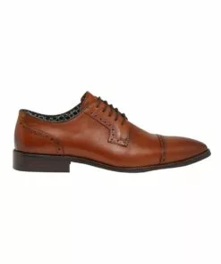 Oxford Finley Tan Leather Derby Shoes
