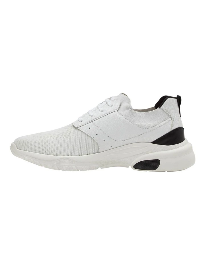 Oxford Haiden White Knitted Mens Trainers 2 Oxford Haiden White Knitted Mens Trainers - Image 2