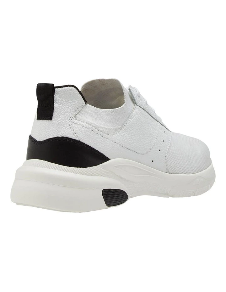 Oxford Haiden White Knitted Mens Trainers 3 Oxford Haiden White Knitted Mens Trainers - Image 3