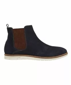 Oxford Grayson Navy Suede Chelsea Boots