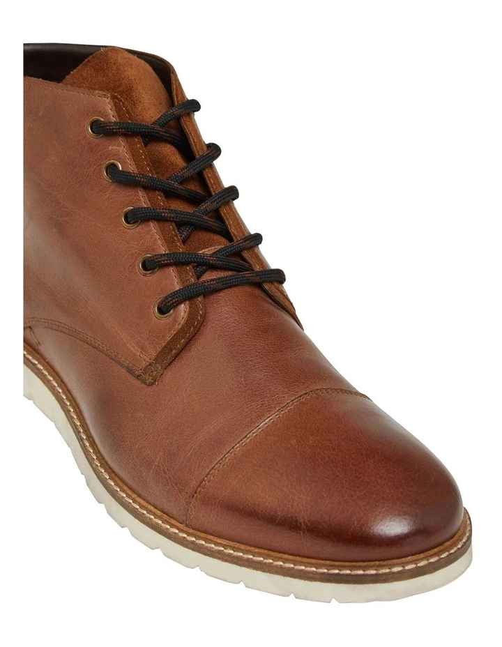 Oxford Weston Tan Leather Lace Up Boots 4 Oxford Weston Tan Leather Lace Up Boots - Image 4