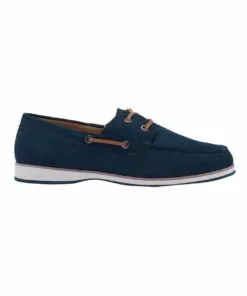 Hush Puppies Lake Navy Nubuck Leather Boat Shoe