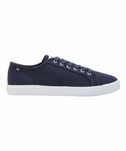 Calvin Klein Navy Textile Lace Up Sneaker