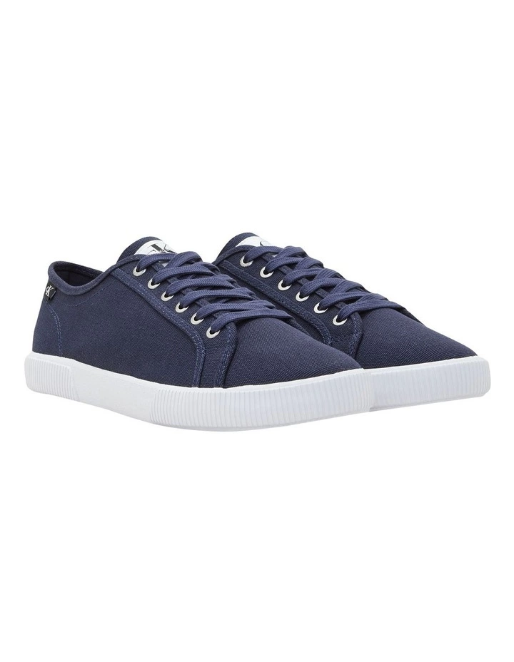 Calvin Klein Navy Textile Lace Up Sneaker 2 Calvin Klein Navy Textile Lace Up Sneaker - Image 2
