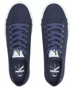 Calvin Klein Navy Textile Lace Up Sneaker 6 Calvin Klein Navy Textile Lace Up Sneaker -Shoes Sales 857564380 3 720x928