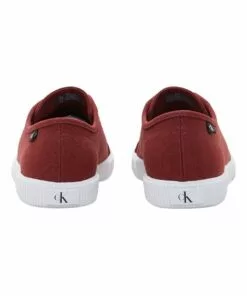 Calvin Klein Red Textile Lace Up Sneaker -Shoes Sales 858961630 4 720x928