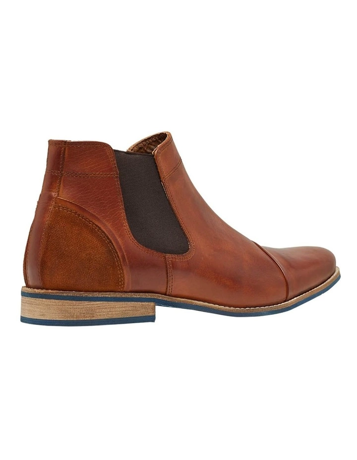 Oxford Jace Tan Leather Short Chelsea Boots 3 Oxford Jace Tan Leather Short Chelsea Boots - Image 3