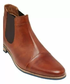 Oxford Jace Tan Leather Short Chelsea Boots 7 Oxford Jace Tan Leather Short Chelsea Boots -Shoes Sales 863052490 4 720x928