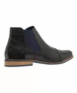 Oxford Jace Black Leather Short Chelsea Boots -Shoes Sales 863052580 3 720x928