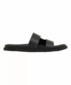 Oxford Xander Black Leather Slides