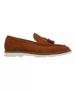 Oxford Leon Tan Suede Tassel Loafer Shoes