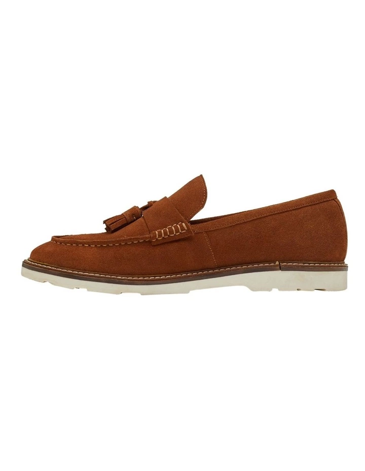 Oxford Leon Tan Suede Tassel Loafer Shoes 2 Oxford Leon Tan Suede Tassel Loafer Shoes - Image 2
