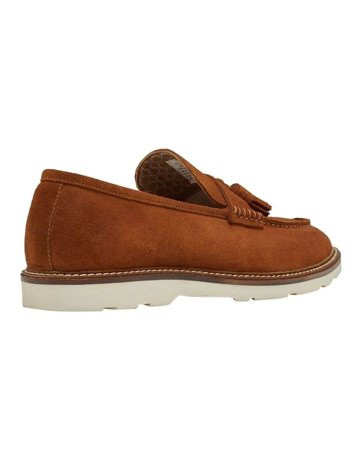Oxford Leon Tan Suede Tassel Loafer Shoes 3 Oxford Leon Tan Suede Tassel Loafer Shoes - Image 3