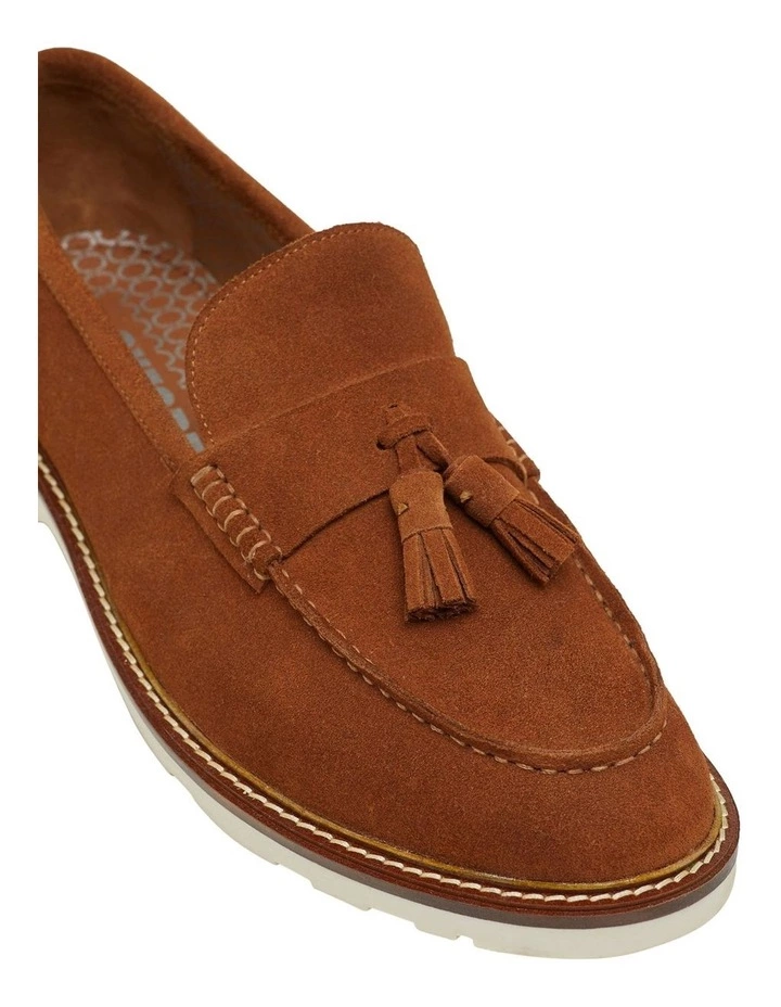 Oxford Leon Tan Suede Tassel Loafer Shoes 4 Oxford Leon Tan Suede Tassel Loafer Shoes - Image 4