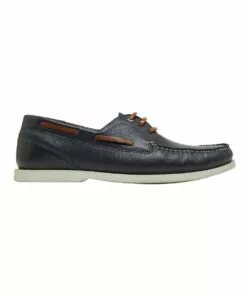 Oxford Zale Navy Leather Boat Shoes
