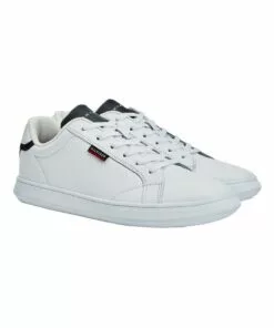 Tommy Hilfiger Essential White Leather Cupsole Trainers