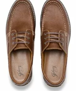 Johnny Bigg Anchor Leather Boat Shoe Tan -Shoes Sales 866568520 3 1 720x928