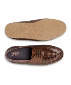 Johnny Bigg Styles Leather Woven Lace Up Shoe Chocolate -Shoes Sales 866568790 5 720x928