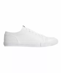 Calvin Klein Essential Vulcanised White Laceup Sneaker