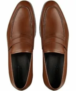 Aquila Hadden Brown Leather Penny Loafers -Shoes Sales 866883160 3 720x928
