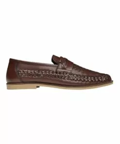AQ by Aquila Trey Brown Leather Slip On Shoes