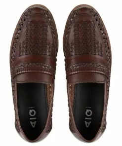AQ by Aquila Trey Brown Leather Slip On Shoes 5 AQ by Aquila Trey Brown Leather Slip On Shoes -Shoes Sales 869276800 3 720x928