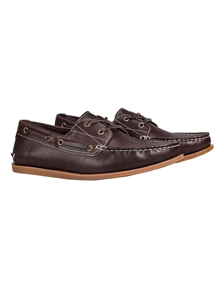 Julius Marlow Leader Mahogany Leather Boat Shoe 2 Julius Marlow Leader Mahogany Leather Boat Shoe - Image 2