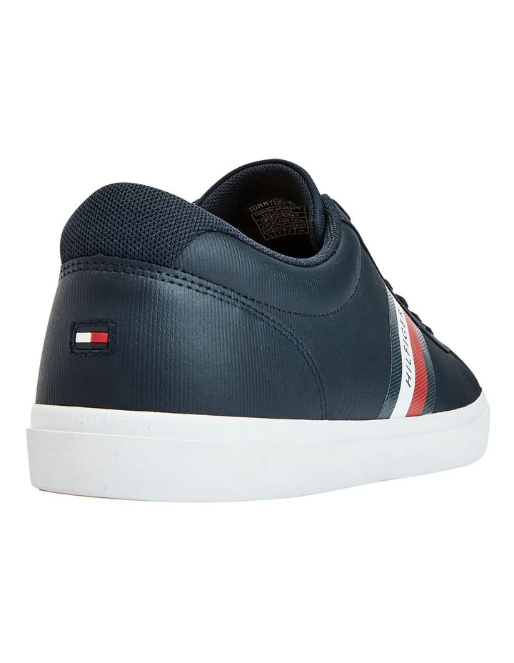 Tommy Hilfiger Essential Vulcanised Navy Leather Trainers 2 Tommy Hilfiger Essential Vulcanised Navy Leather Trainers - Image 2