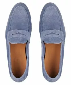 Aquila Nason Blue Suede Loafers -Shoes Sales 881534530 3 720x928